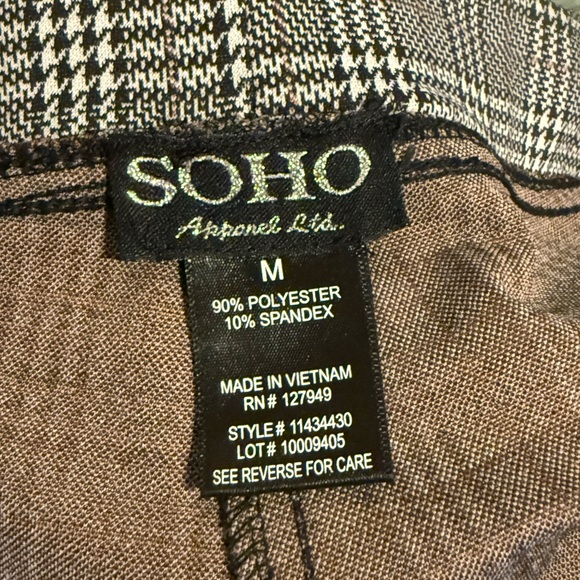 Soho Gray Plaid Skinny Pants - Picture 2 of 5